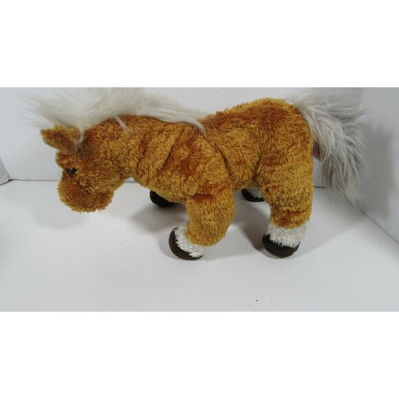 TY Beanie Buddies Plush Horse 13" Soft Shimmery Golden Brown Trotter Pony 2001 - Picture 2 of 8